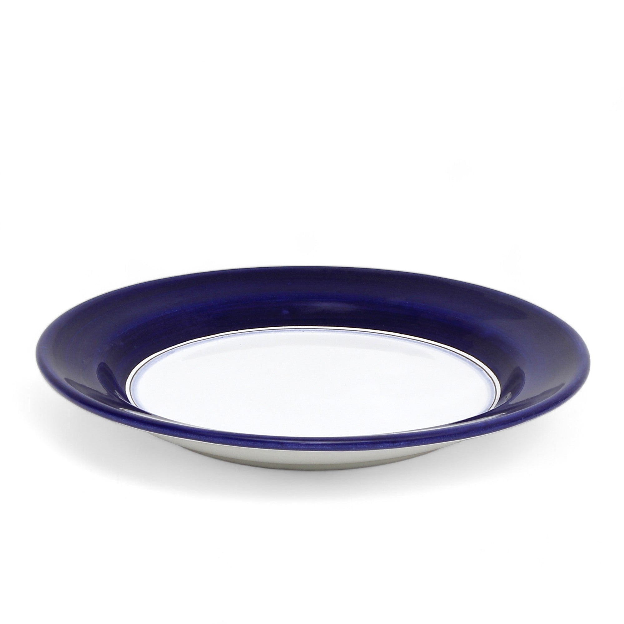 MONOCOLORE: Hand Painted Dish Tray for Large Deruta Planters (7031/35) BLUE