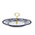 VECCHIA DERUTA: Tid Bit Server Plate with Golden or Chrome Oval Metal Handle - artisticaitalian.com