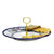 VECCHIA DERUTA: Tid Bit Server Plate with Golden or Chrome Oval Metal Handle - artisticaitalian.com