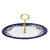 DERUTA COLORI: Tid Bit Server Plate BLUE GENZIANA with Golden or Chrome Oval Metal Handle - artisticaitalian.com