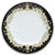 GIFT BOX: With Deruta Dinner Plate - DERUTA COLORI BLACK+GOLD design (4 Pcs)