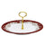 DERUTA COLORI: Tid Bit Server Plate RED with Golden or Chrome Oval Metal Handle - artisticaitalian.com