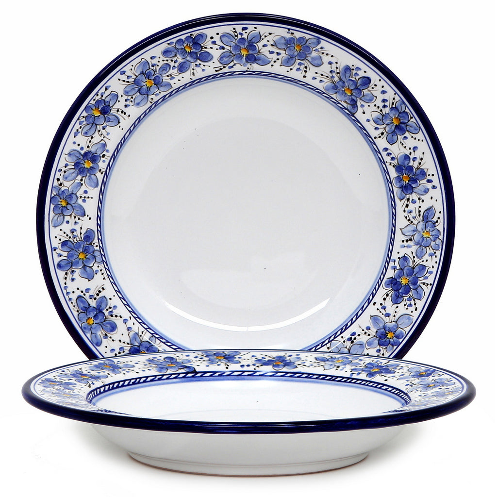 BLU-FIORI: Pasta Soup Rim Plate