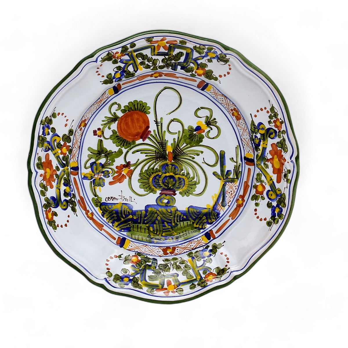 FAENZA-CARNATION: Rim Pasta Soup Scalloped Plate