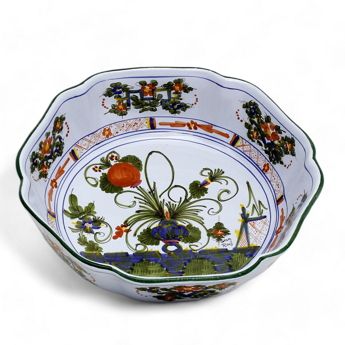 FAENZA-CARNATION: Large Serving salad pasta bowl