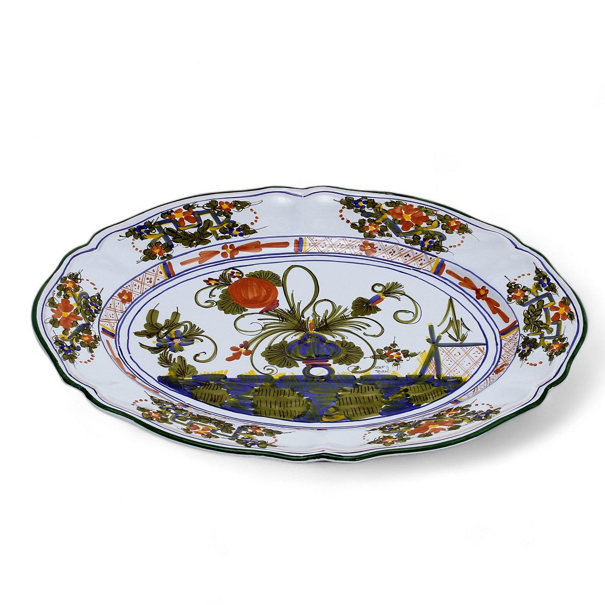 FAENZA-CARNATION: Large Oval platter