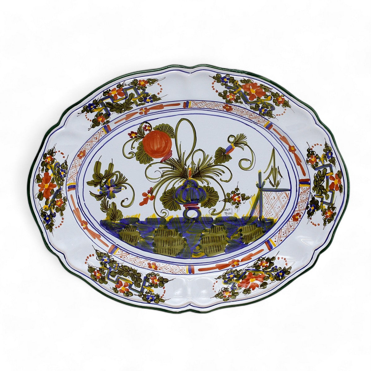 FAENZA-CARNATION: Serving Turkey/Ham Oval Platter