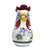 GIFT BOX: With authentic Deruta hand painted ceramic - Deruta Raffaellesco Gallo Pitcher (1 Liter)