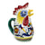 GIFT BOX: With authentic Deruta hand painted ceramic - Deruta Ricco Rooster Pitcher (1 Liter)