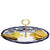 VECCHIA DERUTA: Tid Bit Server Charger Plate with Golden or Chrome Oval Metal Handle - artisticaitalian.com