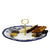 VECCHIA DERUTA: Tid Bit Server Charger Plate with Golden or Chrome Oval Metal Handle - artisticaitalian.com