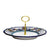 VECCHIA DERUTA: Tid Bit Server Charger Plate with Golden or Chrome Oval Metal Handle - artisticaitalian.com