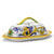 GIFT BOX: With authentic Deruta hand painted ceramic - Butter Dish with cover Raffaellesco Design