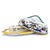 GIFT BOX: With authentic Deruta hand painted ceramic - Butter Dish with cover Ricco Deruta Design