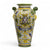 MAJOLICA CAFFAGIOLO: Masterpiece Tall Anphorae Urn double handled with lion heads.