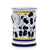 GIFT BOX: With authentic Deruta hand painted ceramic - ORVIETO BLUE ROOSTER: UTENSIL HOLDER