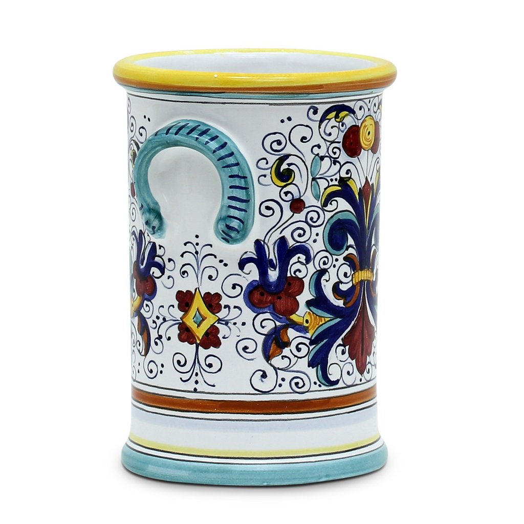 GIFT BOX: With authentic Deruta hand painted ceramic - RICCO DERUTA: UTENSIL HOLDER