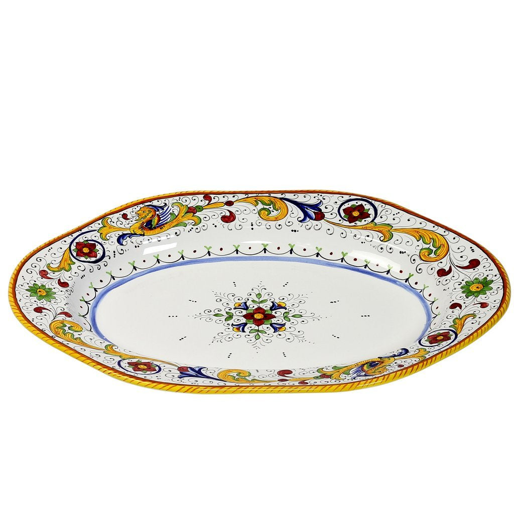 RAFFAELLESCO: Hexagonal Extra Large Hexagonal Serving Oval Turkey/Ham Platter