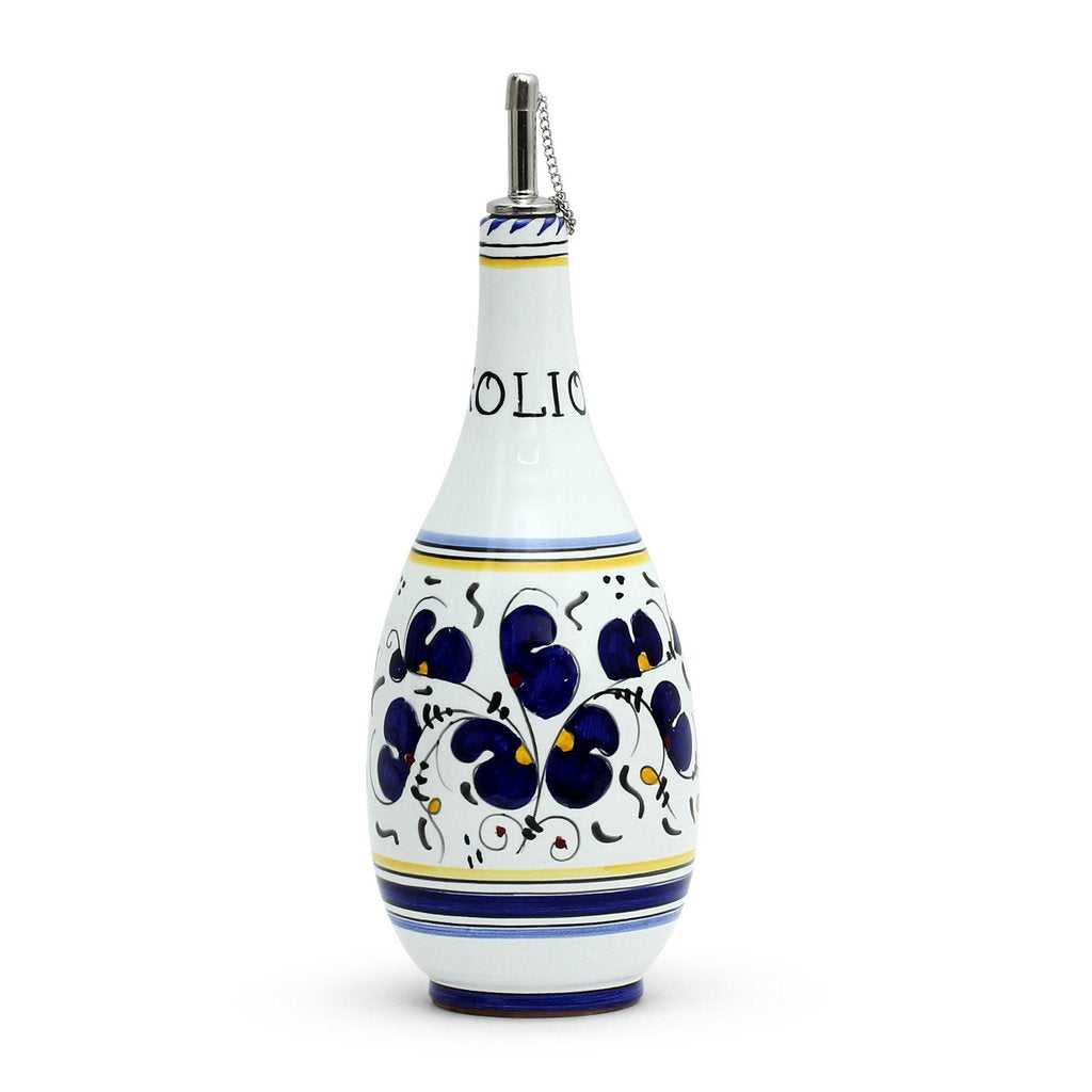 ORVIETO BLUE ROOSTER: Olive Oil Bottle Dispenser - artisticaitalian.com