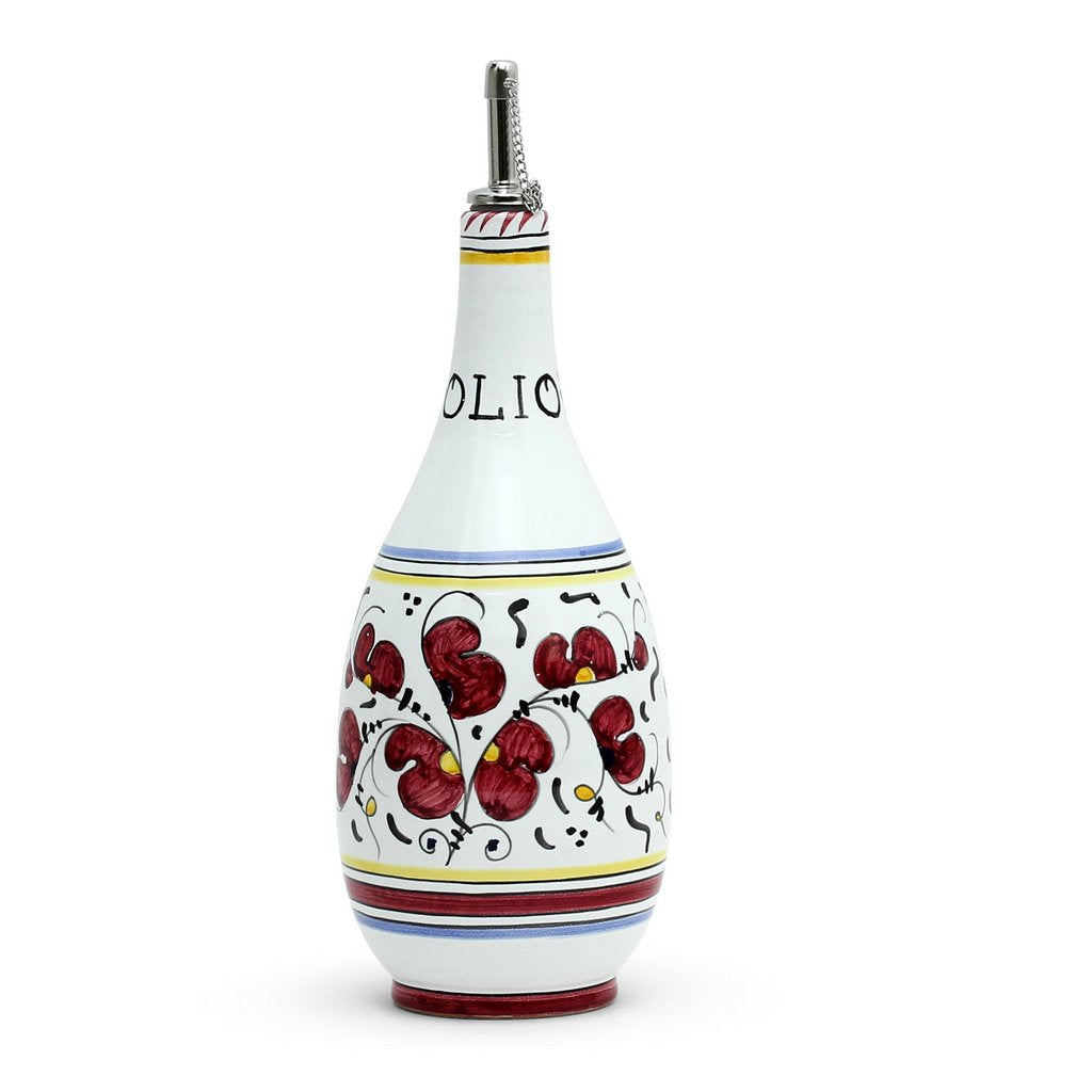 ORVIETO RED ROOSTER: Olive Oil Bottle Dispenser - artisticaitalian.com