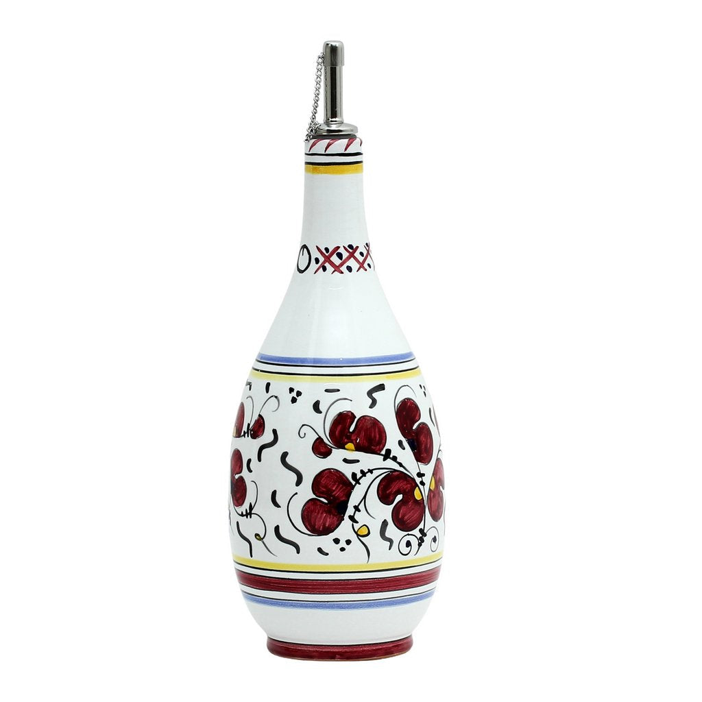 ORVIETO RED ROOSTER: Olive Oil Bottle Dispenser - artisticaitalian.com