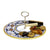 RICCO DERUTA CLASSICO: Tid Bit Server Plate Flat with Golden or Chrome Oval Metal Handle - artisticaitalian.com