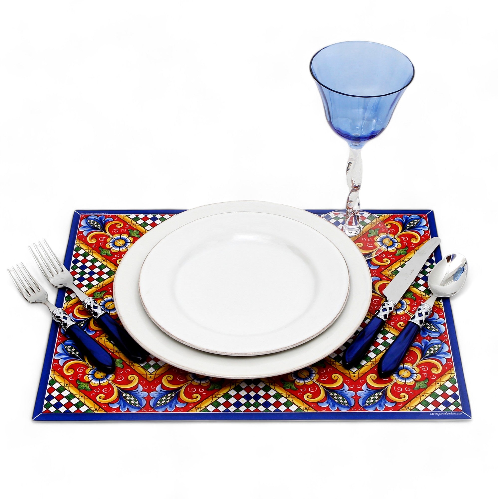 ITALIAN DREAM: Large Placemat - Stain Proof and Water Repellent PVC - Design BRONTE/B