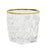 CRYSTAL GLASS: Exquisite Italian Crystal Round Glass for Whiskey/Old Fashion featuring a 24 Carat Gold Rim and Gold Rim