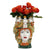 MICALE DI ARCIREALE: Deluxe Moorish Sicilian Head Vase - Woman Orange/Yellow/Green Tone Accents (Large)