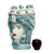 MICALE DI ARCIREALE: Deluxe Moorish Sicilian Head Vase - Woman Teal Tone Accents (Large)