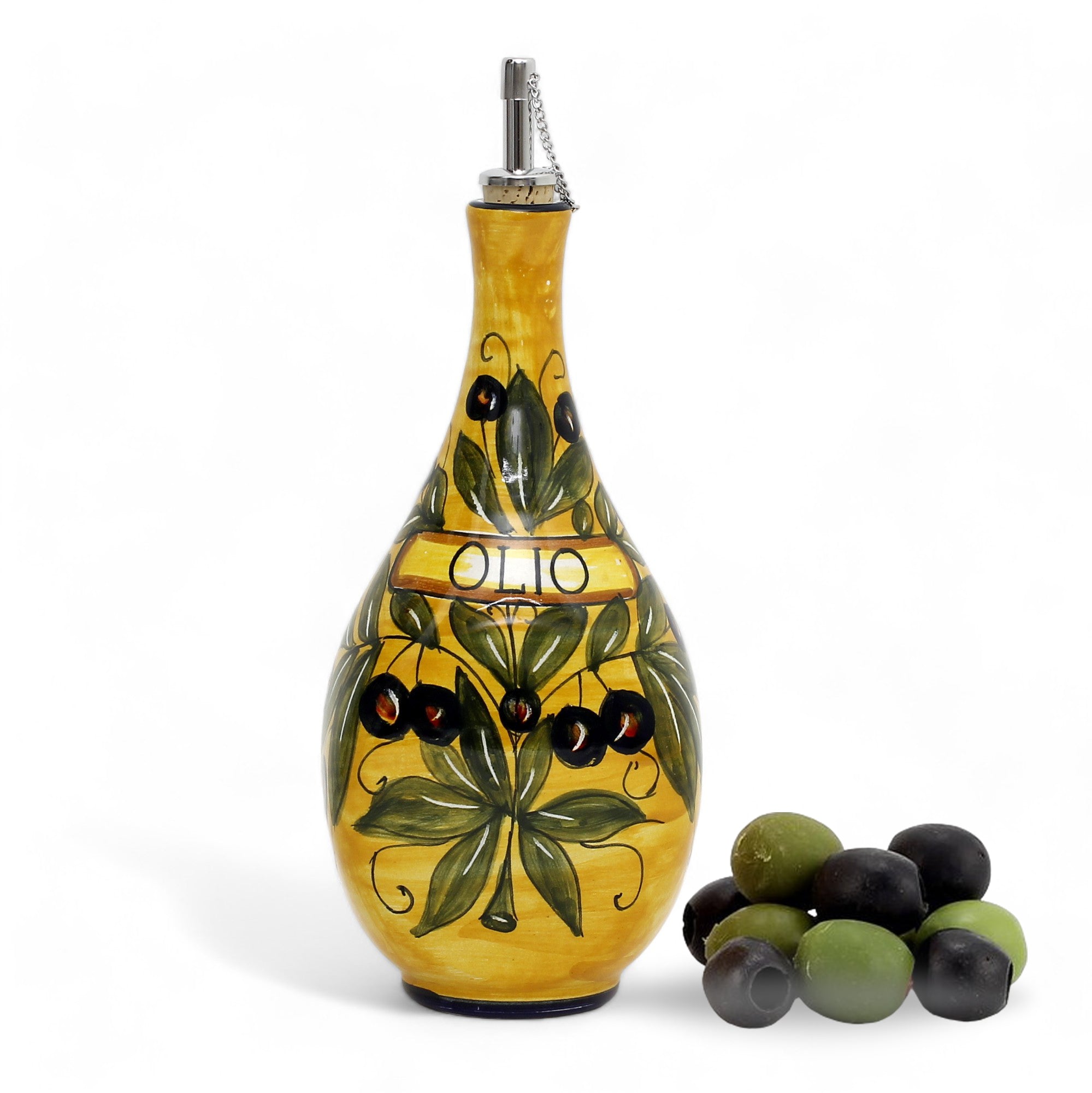 OLIVO: Olive Oil Flatten Bottle with OLIO script