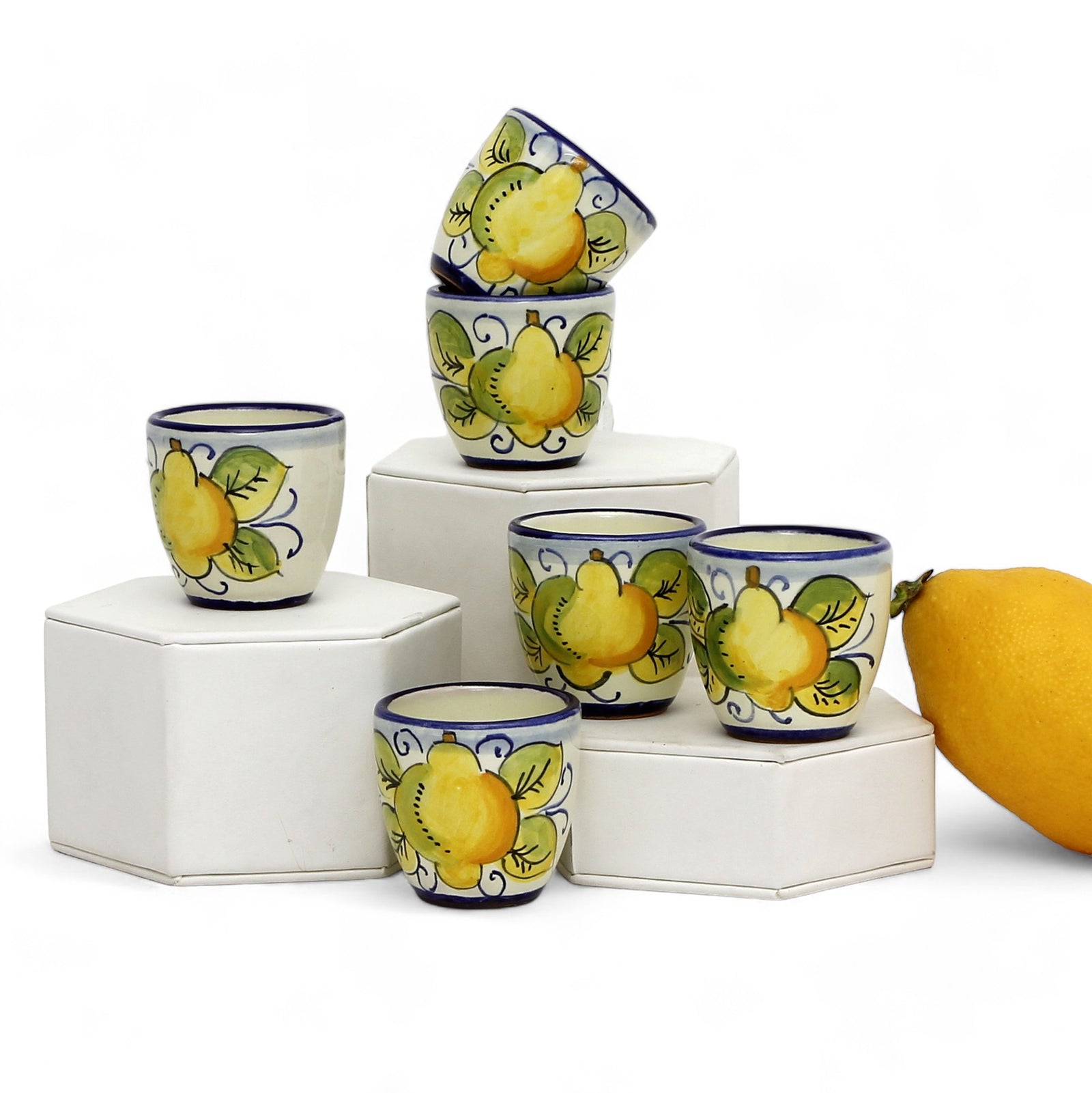 LIMONCELLO: Limoncello Shot Cups 1.25 Oz. (Set of six.)