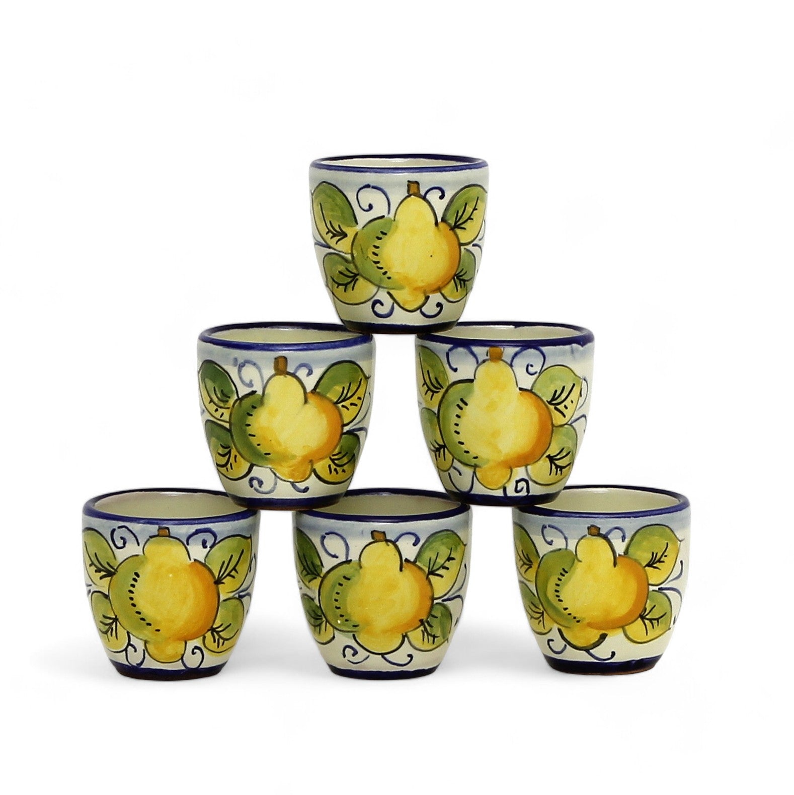 LIMONCELLO: Limoncello Shot Cups 1.25 Oz. (Set of six.)