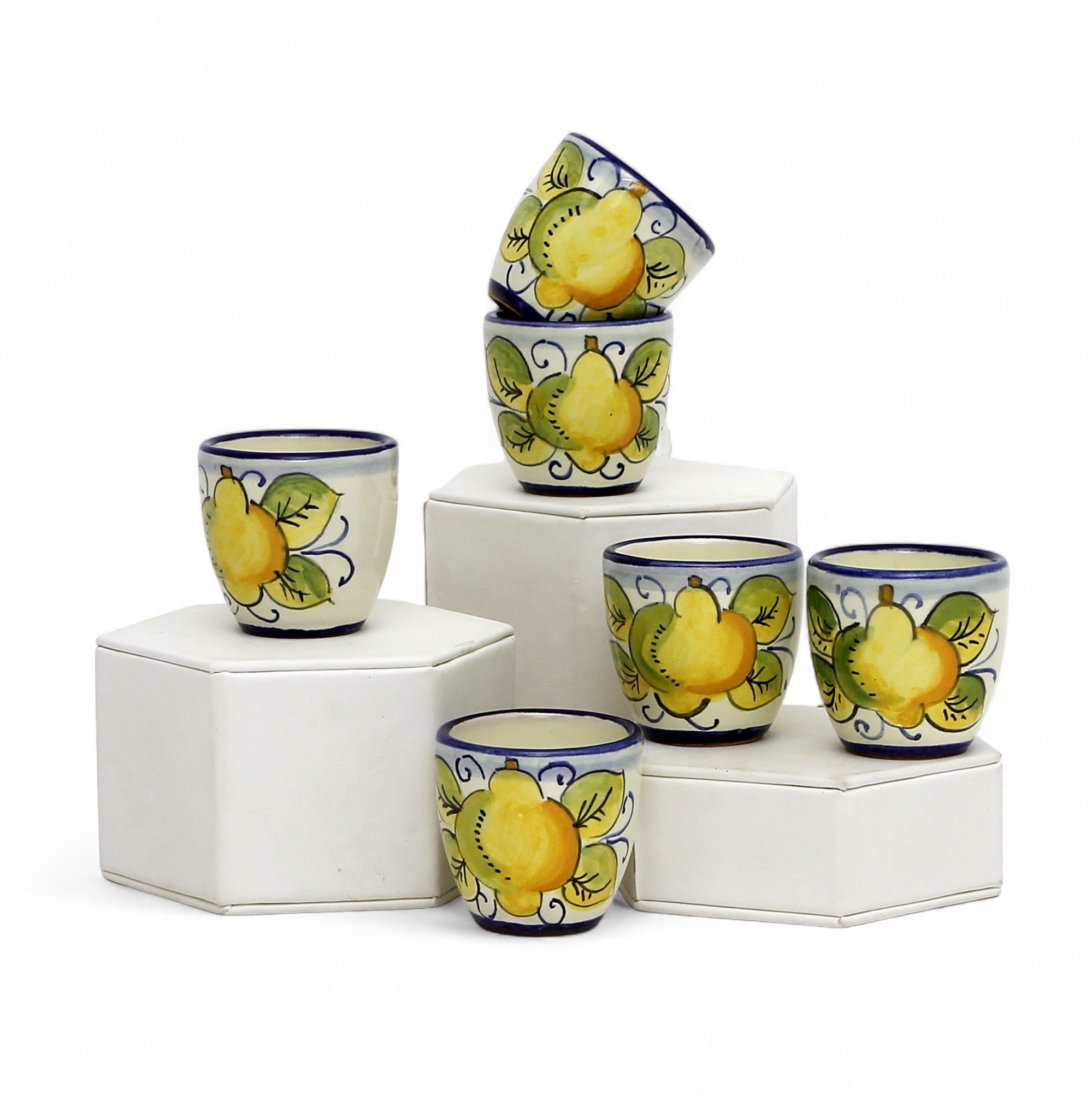 LIMONCELLO: Limoncello Shot Cups 1.25 Oz. (Set of six.)