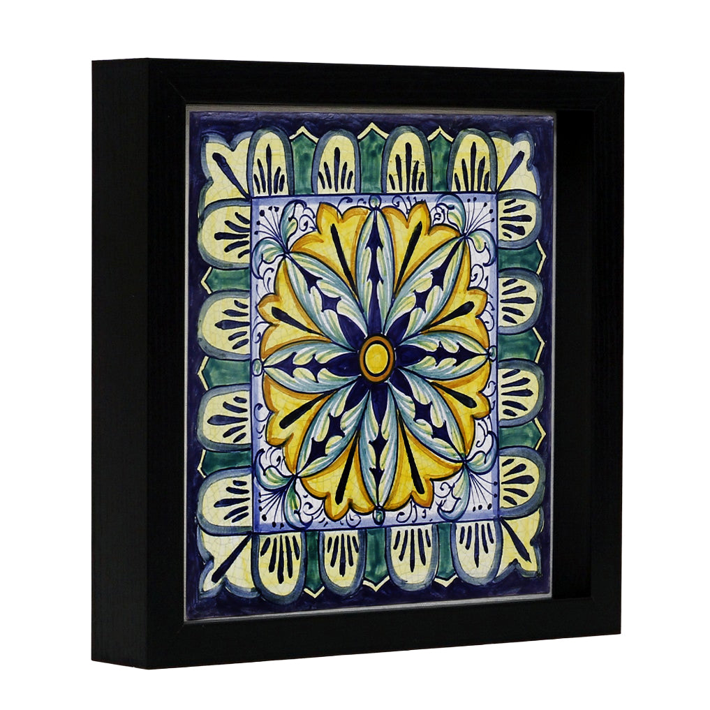 ANTICA DERUTA: Hand Painted Ceramic Deruta Wall Hung Tile 8" (PT/45)