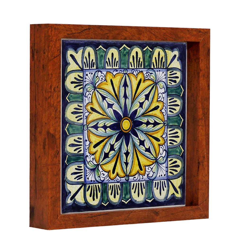 ANTICA DERUTA: Hand Painted Ceramic Deruta Wall Hung Tile 8&quot; (PT/45)