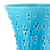 GOCCIE: Turquoise Large shaped vase with hand molded drop like design