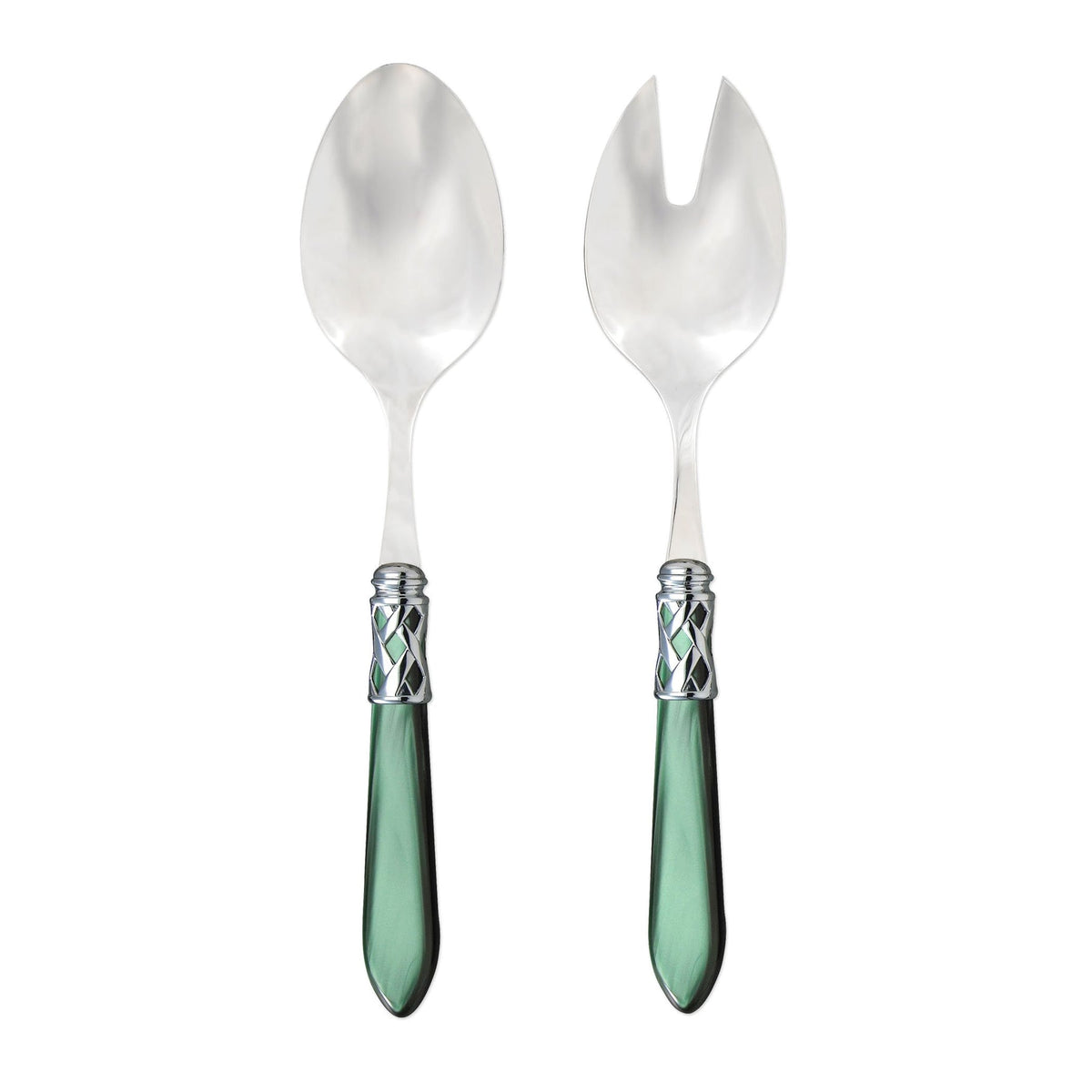 VIETRI: Aladdin Brilliant GREEN Salad Servers