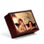 SUBLIMART: Wood Box  Lined large wood box with printed tile - Opera "Angel and Cherubs" by Raphael