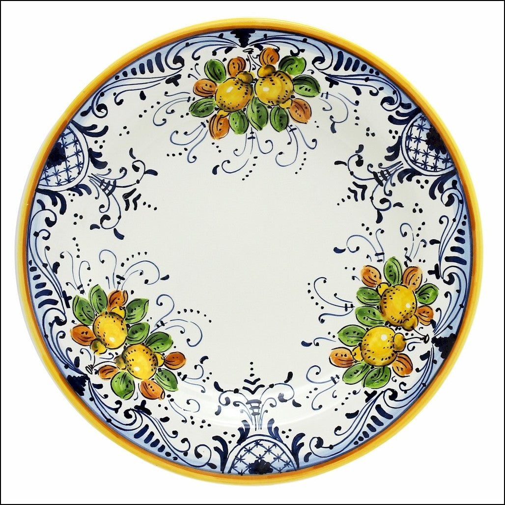 GIFT BOX: With Deruta Dinner Plate - LIMONCINI design (4 Pcs)