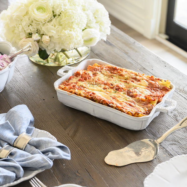 ARTE ITALICA: Bella Bianca Rectangular Lasagna Dish