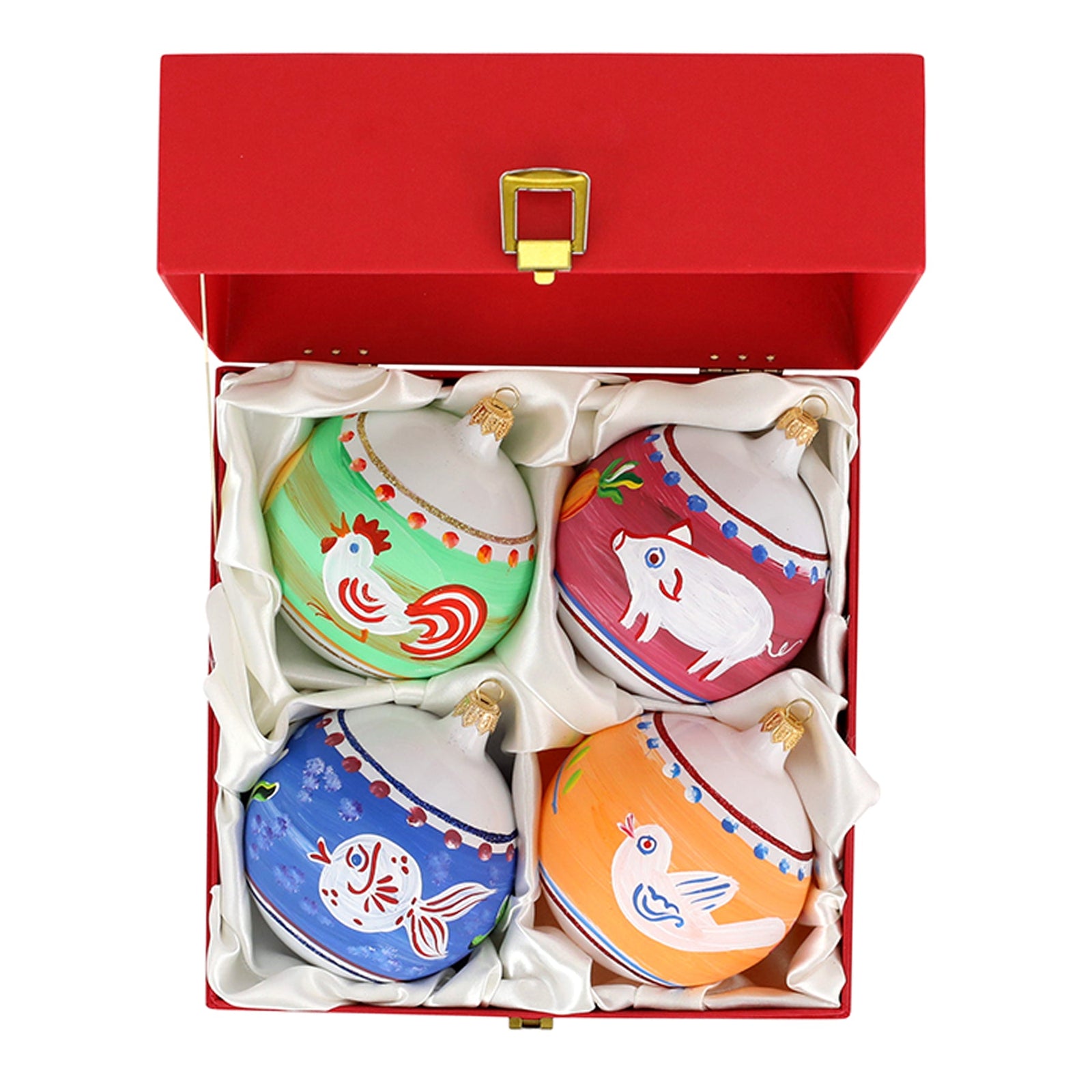 VIETRI: CAMPAGNA ASSORTED ORNAMENTS - SET OF 4