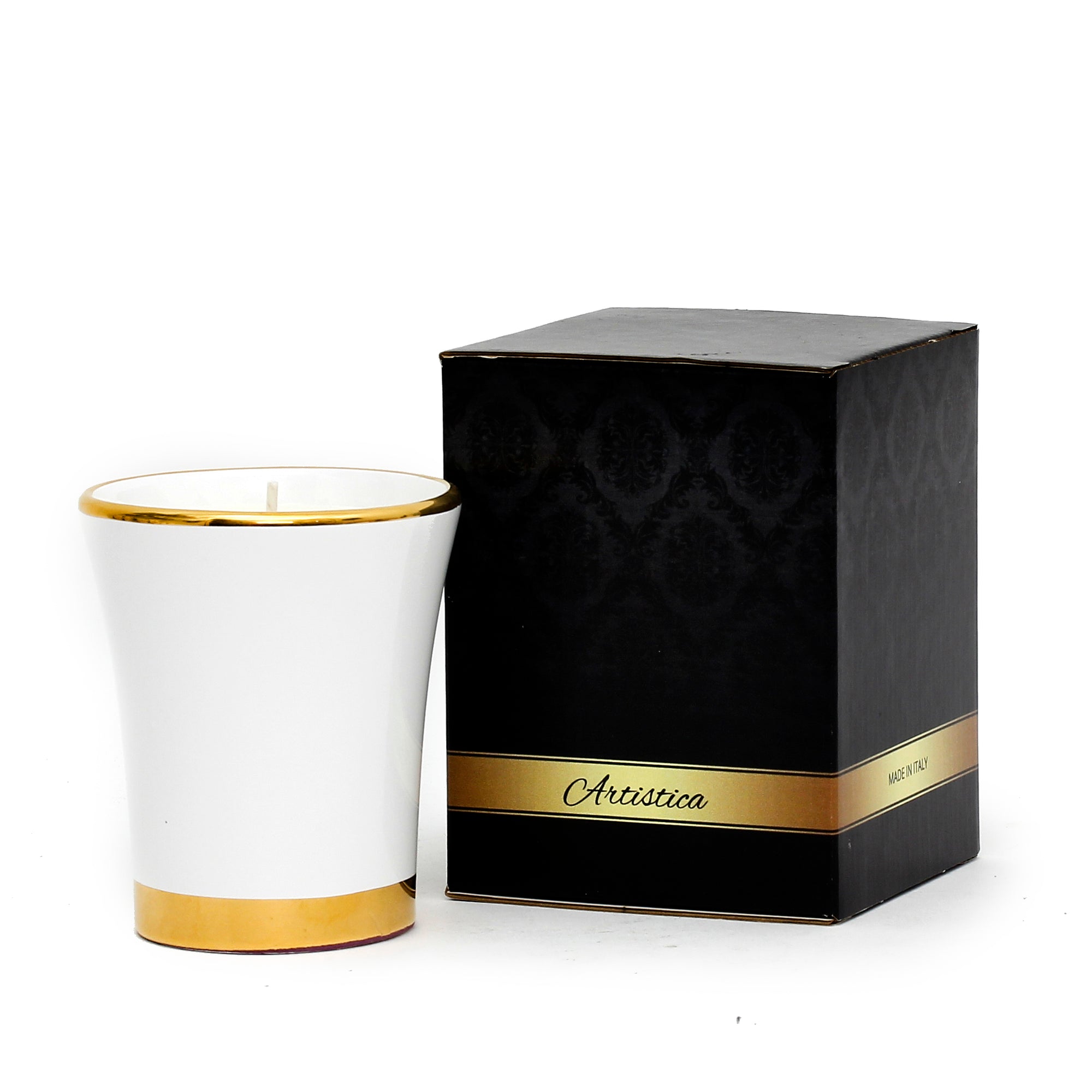 DERUTA ORO: Deluxe Precious Flared Candle with Pure Gold Rim - artisticaitalian.com