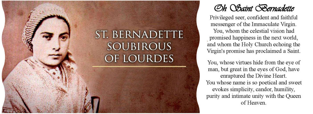 SUBLIMART: Prayer Candle - Porcelain Soy Wax Candle St. Bernadette of Lourdes