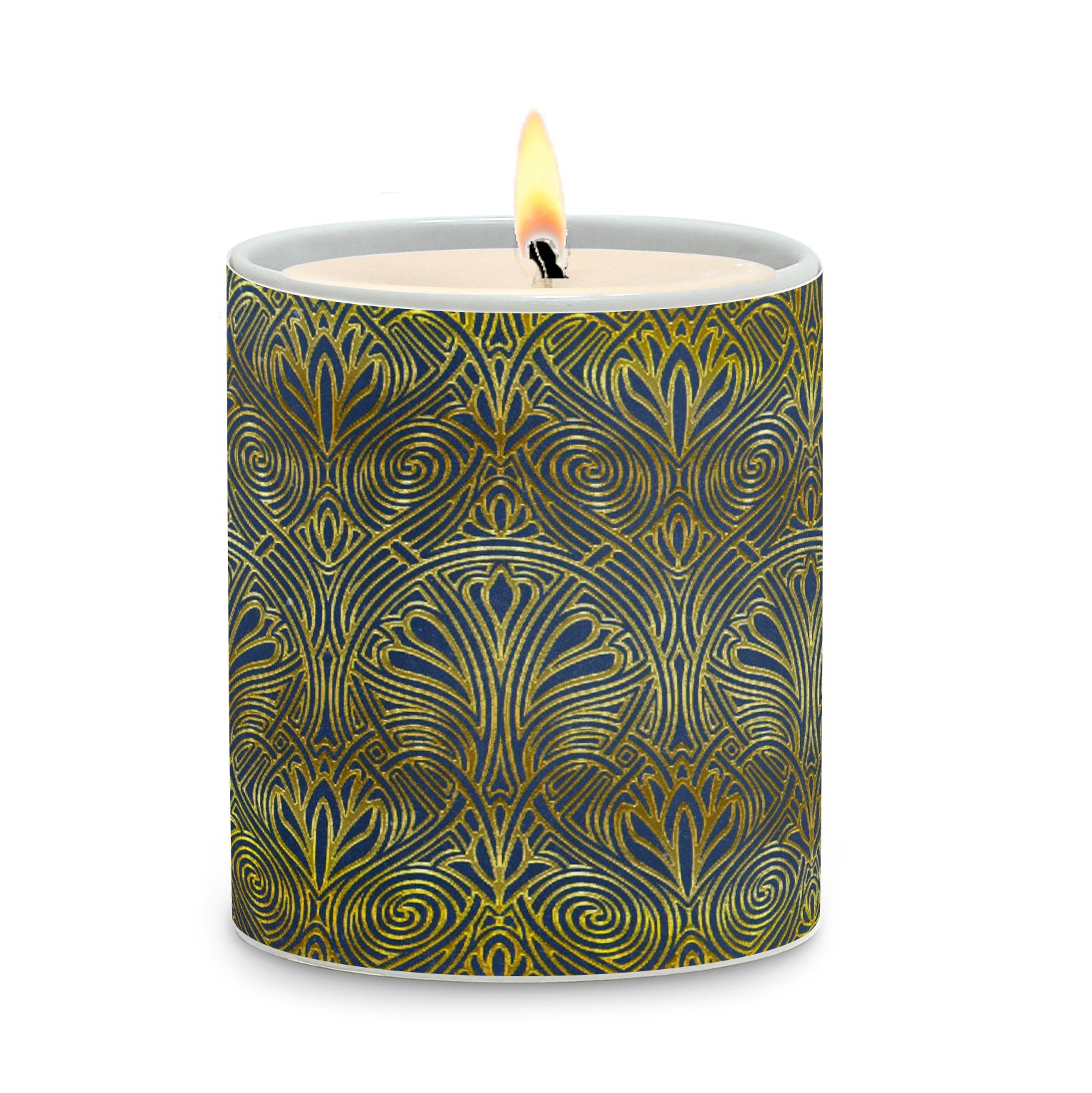 SUBLIMART: Geometric - Porcelain Soy Wax Candle 'Arabia' (Design #GEO06)