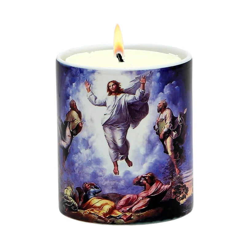 SUBLIMART: Prayer Candle - Porcelain Soy Wax Candle - The Ascension