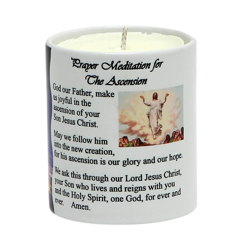 SUBLIMART: Prayer Candle - Porcelain Soy Wax Candle - The Ascension