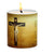 SUBLIMART: Prayer Candle - Porcelain Soy Wax Candle - Crucifix Prayer