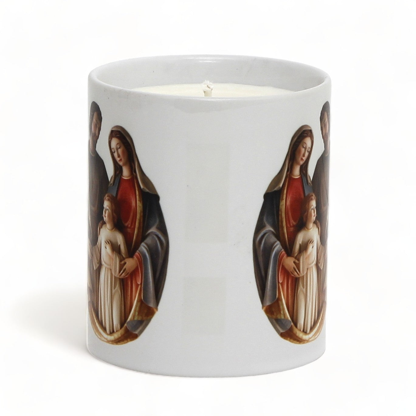 SUBLIMART: Prayer Candle - Porcelain Soy Wax Candle - Holy Family