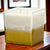 GILDED: Soy Wax Candle with hand painted gold accent. Large square thick glass container